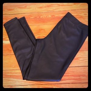 NWT Express Black Faux Leather Look Leggings Large
